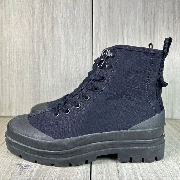 Everlane Utility Canvas Boots Combat Lace Up Platform Shoe Women's Size 6.5 - Picture 3 of 10